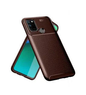 Aramid Fibre Series Shockproof Armor Back Cover for Realme 7i, Brown