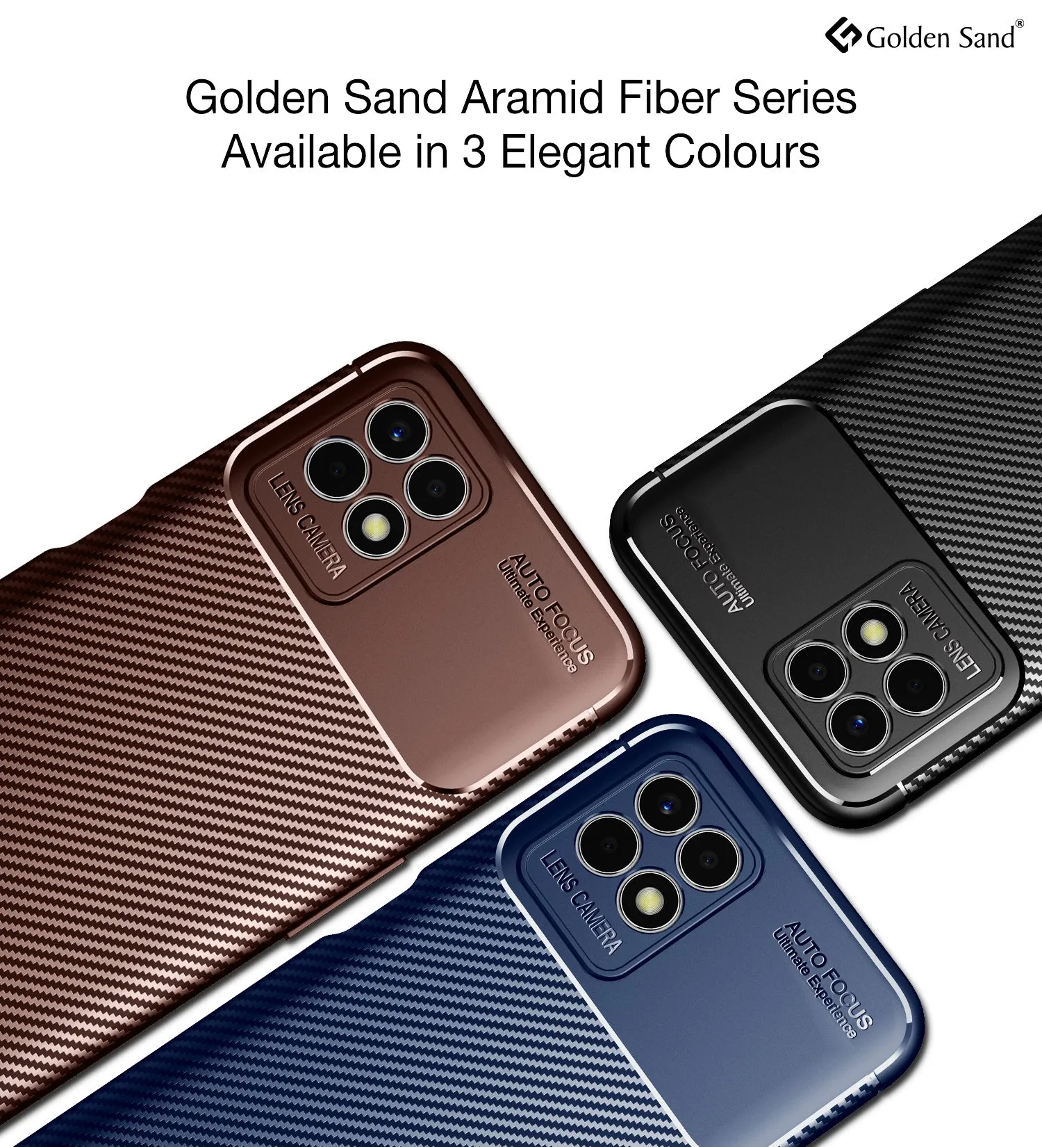 Aramid Fibre Series Shockproof Armor Back Cover for Realme 8i, realme narzo 50 4G, 6.6 inch, Brown