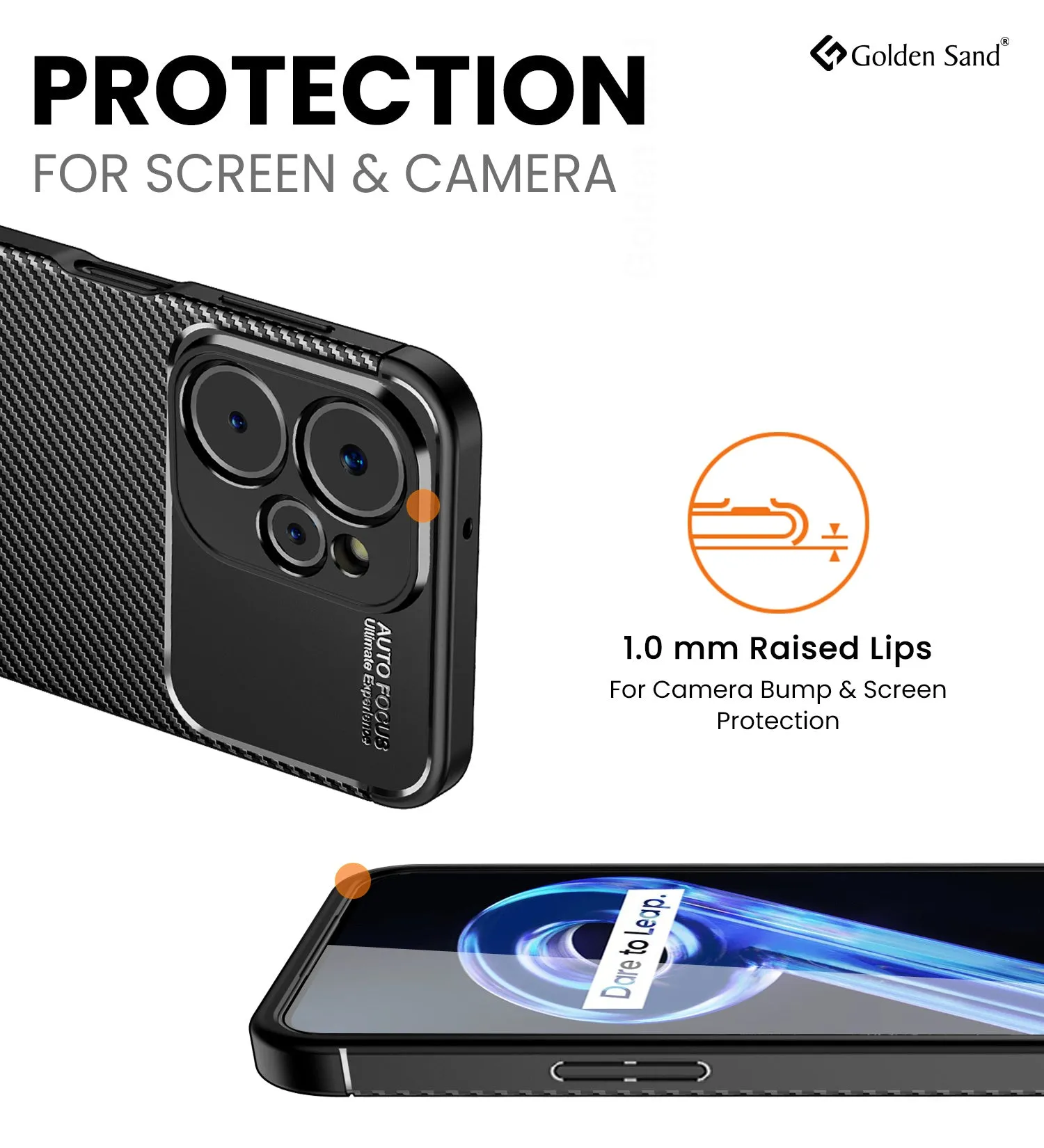 Aramid Fibre Series Shockproof Armor Back Cover for Realme 9i 5G, 6.6 inch, Black
