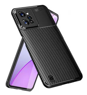 Aramid Fibre Series Shockproof Armor Back Cover for Realme C31, 6.5 inch, Black