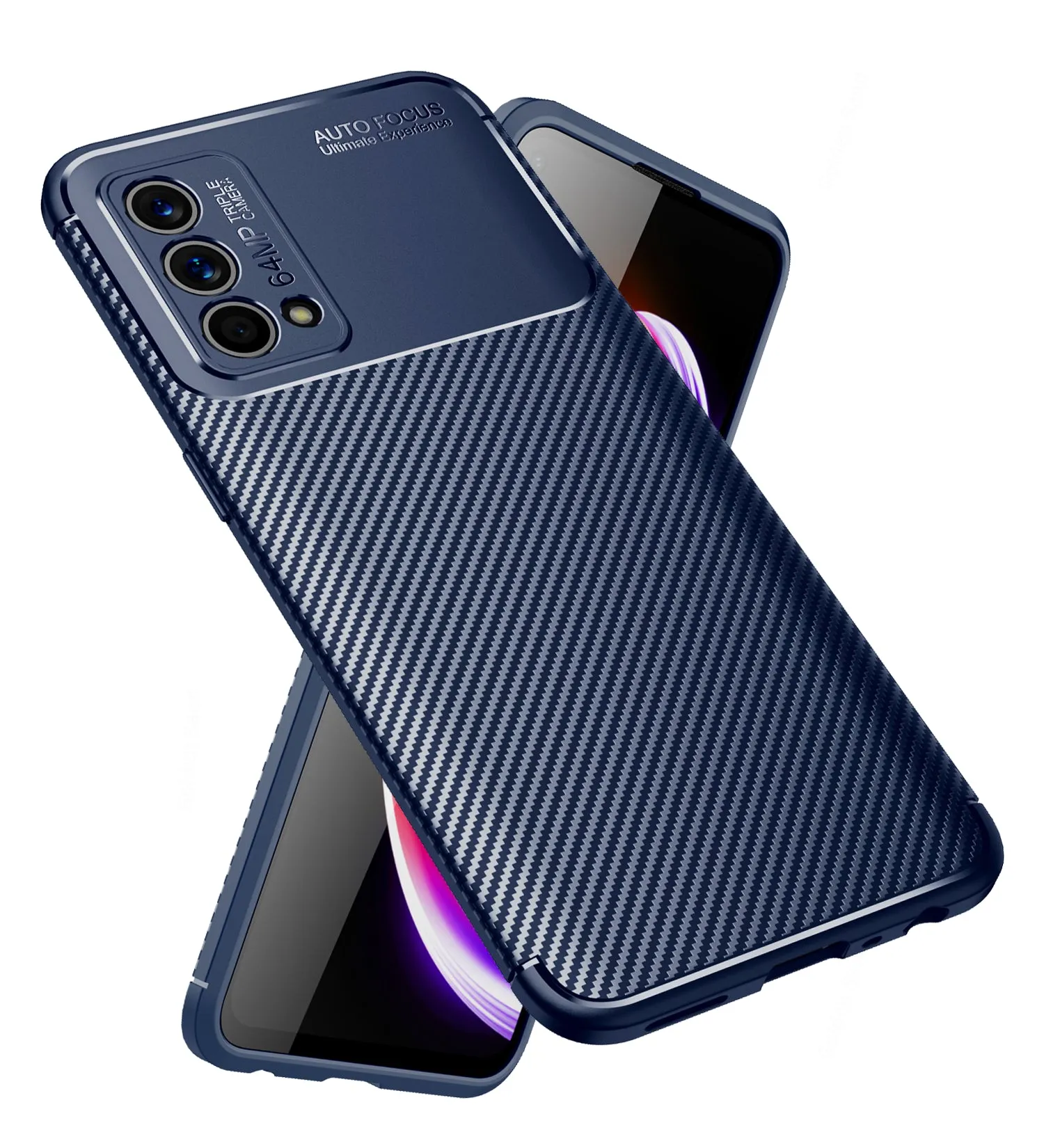 Aramid Fibre Series Shockproof Armor Back Cover for Realme GT Master Edition, 6.43 inch, Blue