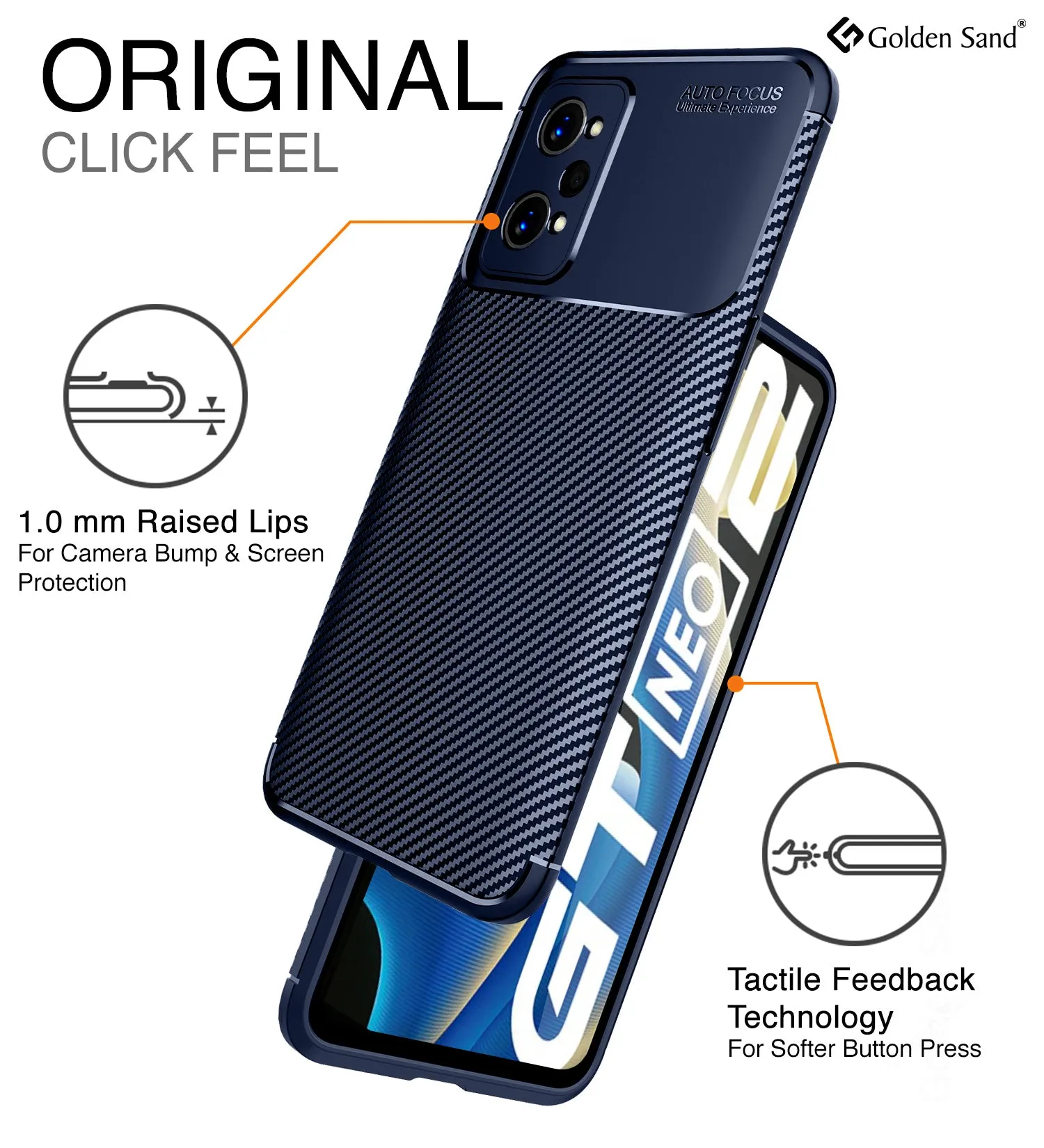 Aramid Fibre Series Shockproof Armor Back Cover for Realme GT Neo 3T, Realme GT 2, Realme GT Neo 2, 6.62 inch, Blue