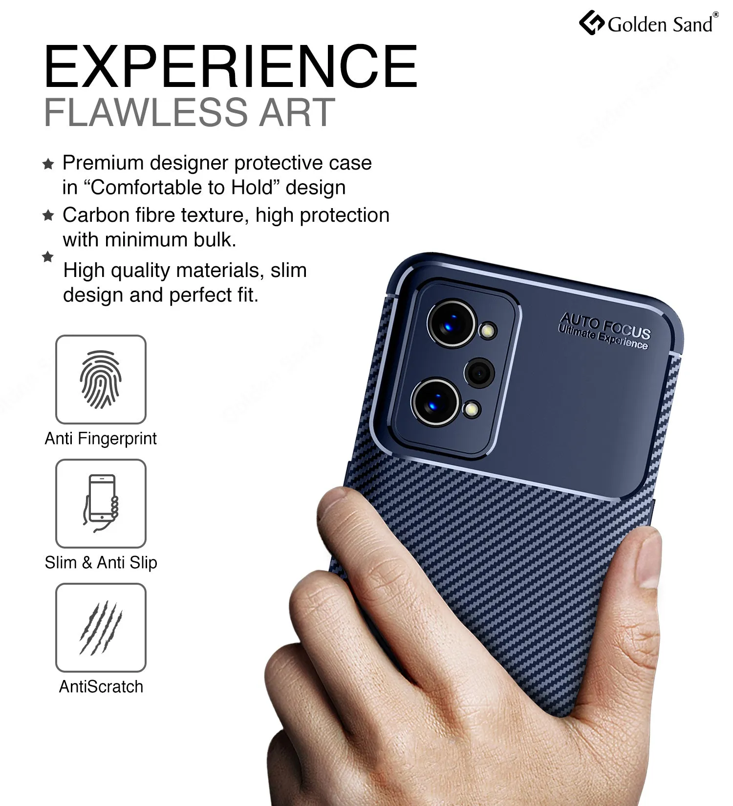 Aramid Fibre Series Shockproof Armor Back Cover for Realme GT Neo 3T, Realme GT 2, Realme GT Neo 2, 6.62 inch, Blue