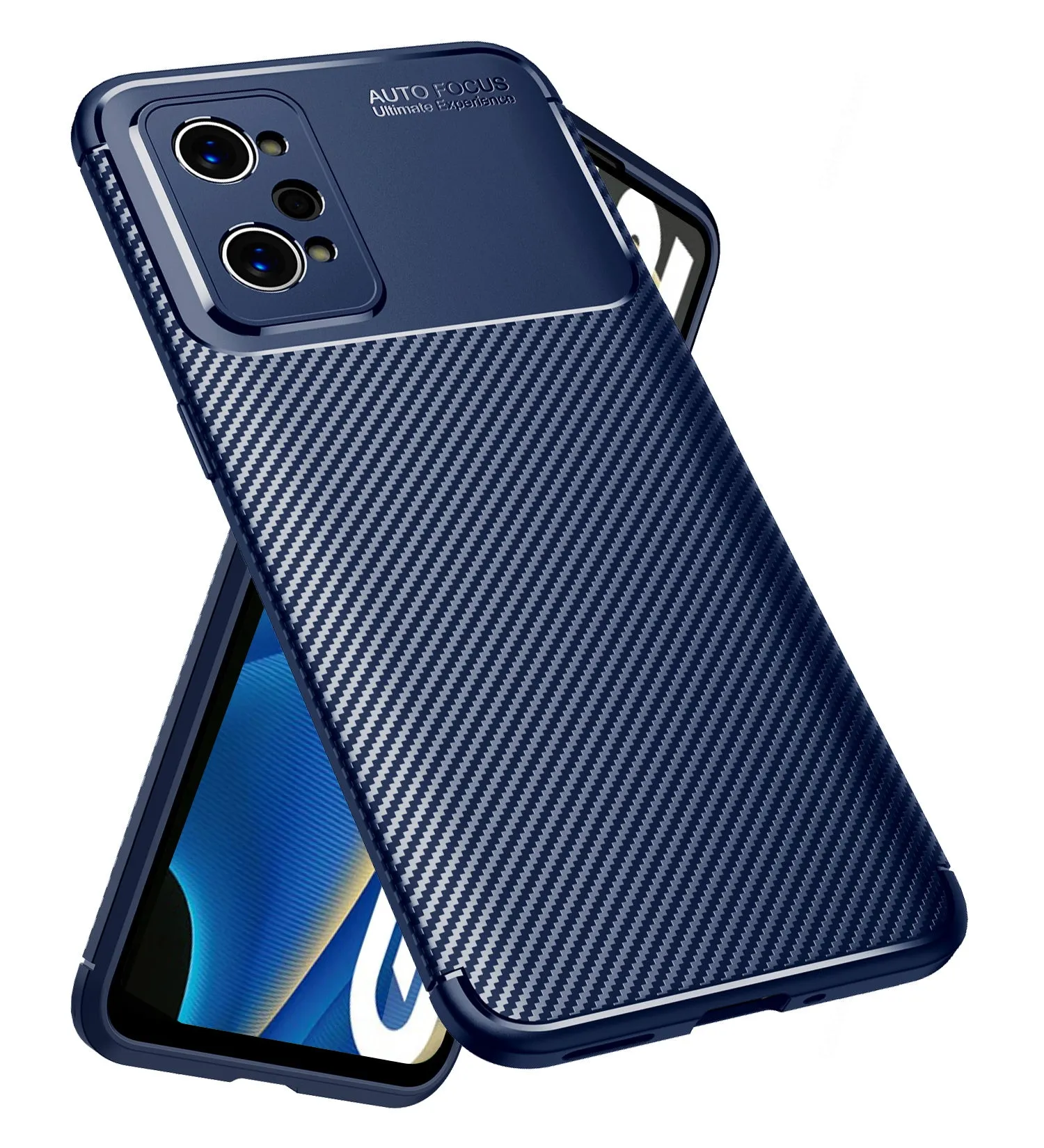 Aramid Fibre Series Shockproof Armor Back Cover for Realme GT Neo 3T, Realme GT 2, Realme GT Neo 2, 6.62 inch, Blue