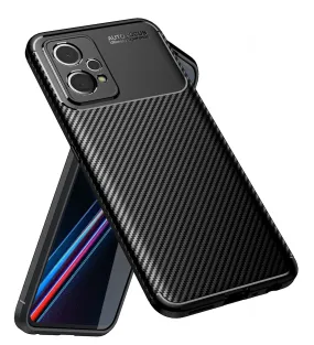 Aramid Fibre Series Shockproof Armor Back Cover for Realme Narzo 50 Pro, Realme 9 Pro  Plus 5G, Realme 9 4G, 6.4 inch, Black