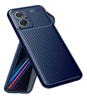Aramid Fibre Series Shockproof Armor Back Cover for Realme Narzo 50 Pro, Realme 9 Pro  Plus 5G, Realme 9 4G, 6.4 inch, Blue