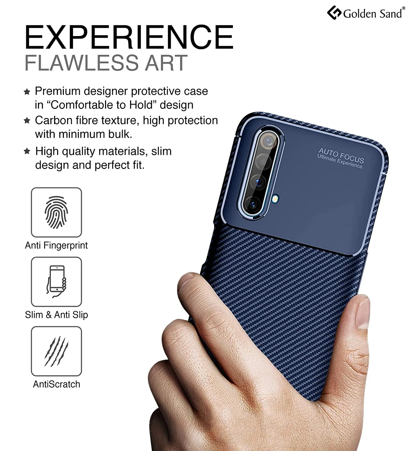 Aramid Fibre Series Shockproof Armor Back Cover for Realme X3, Realme X3 Super Zoom 6.6 inch, Blue