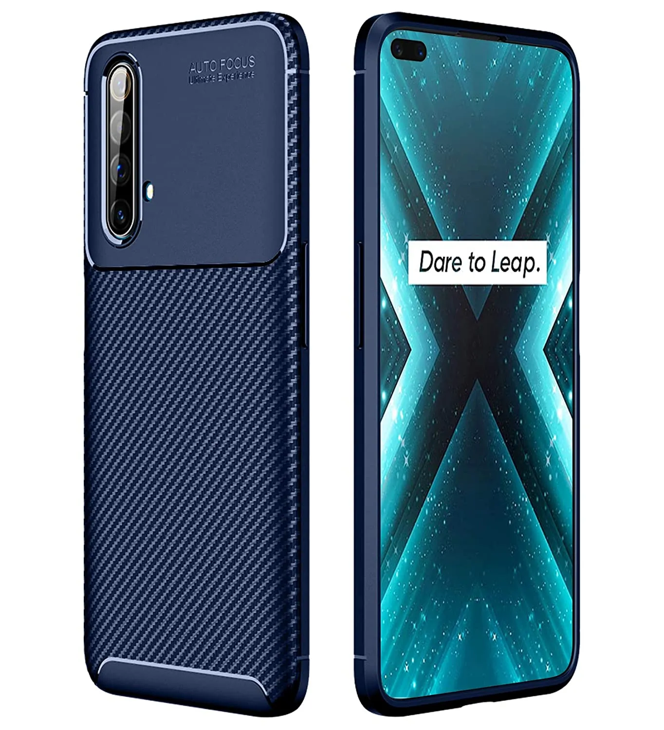 Aramid Fibre Series Shockproof Armor Back Cover for Realme X3, Realme X3 Super Zoom 6.6 inch, Blue
