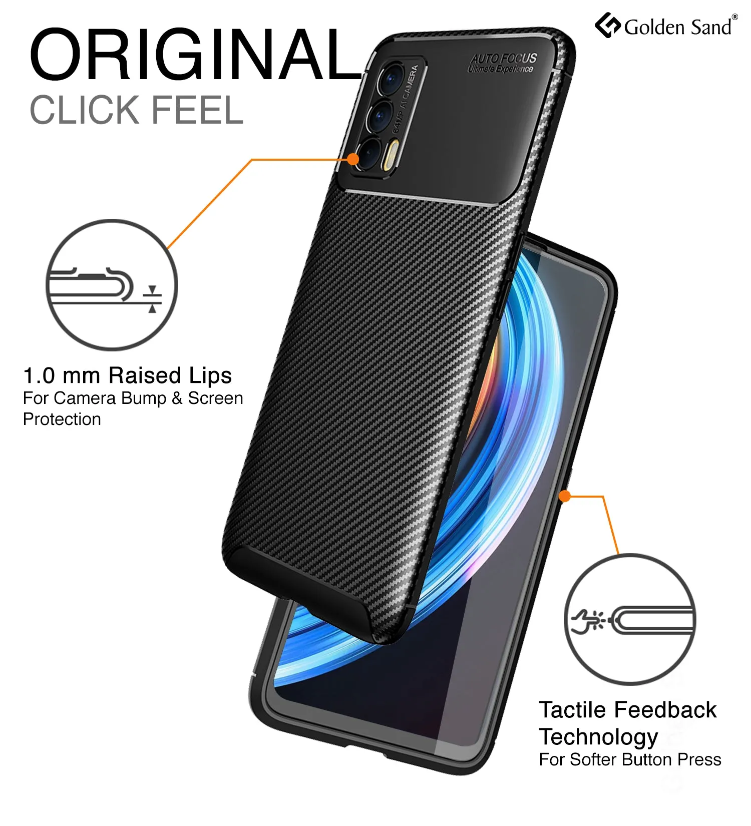 Aramid Fibre Series Shockproof Armor Back Cover for Realme X7, Realme X7 5G, 6.4 inch, Black