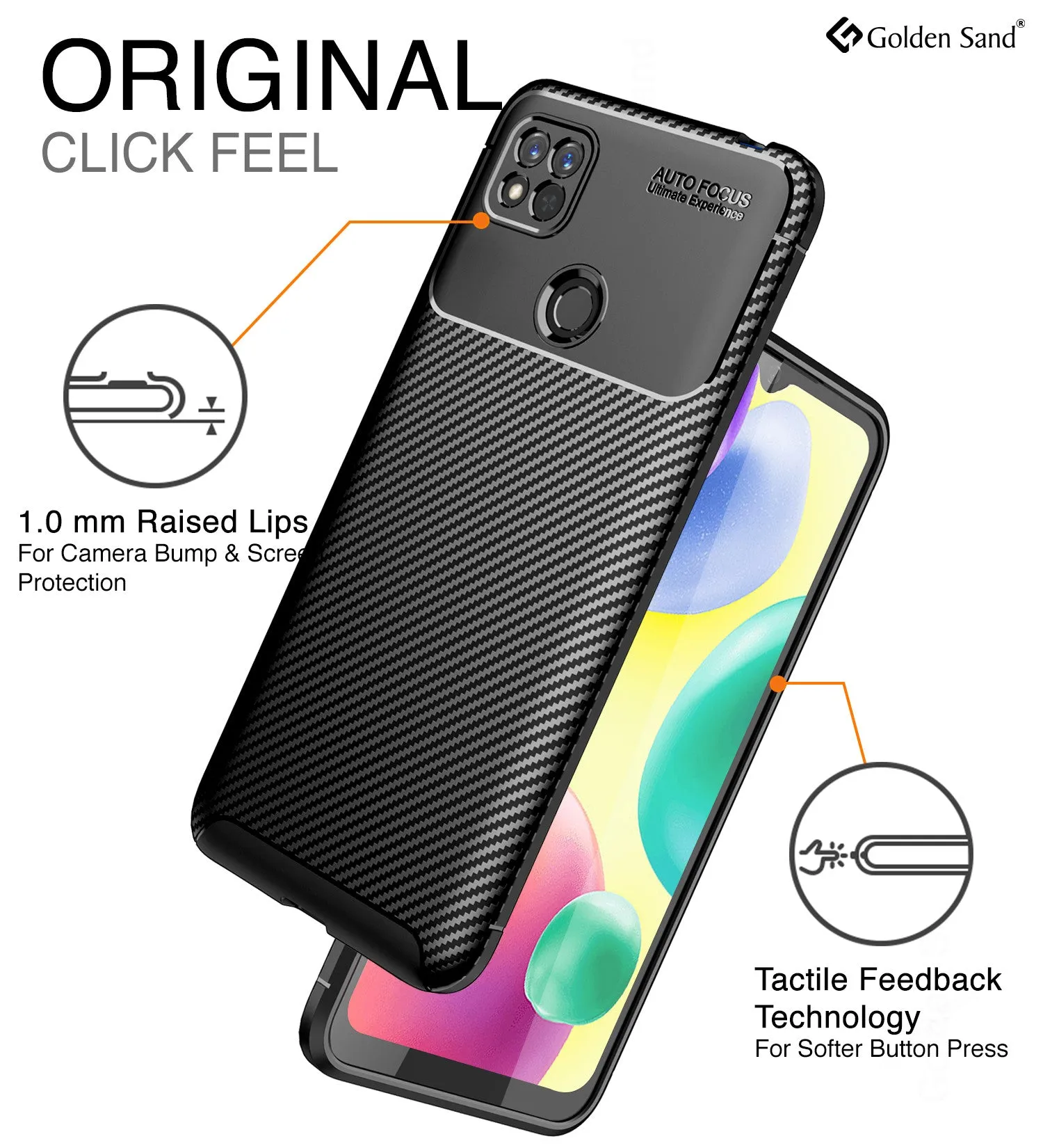 Aramid Fibre Series Shockproof Armor Back Cover for Redmi 10A, 6.53 inch, Black