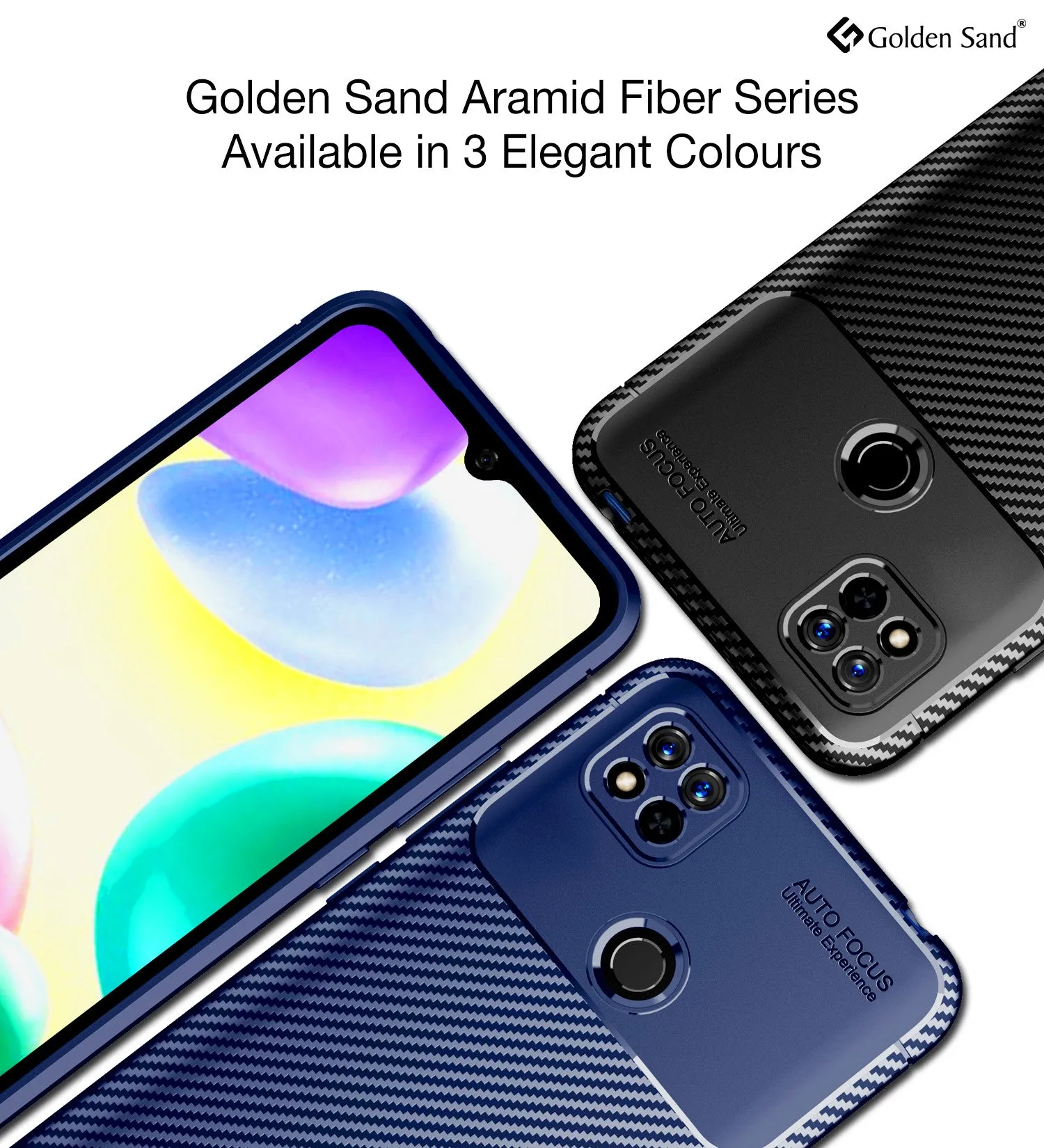 Aramid Fibre Series Shockproof Armor Back Cover for Redmi 10A, 6.53 inch, Blue