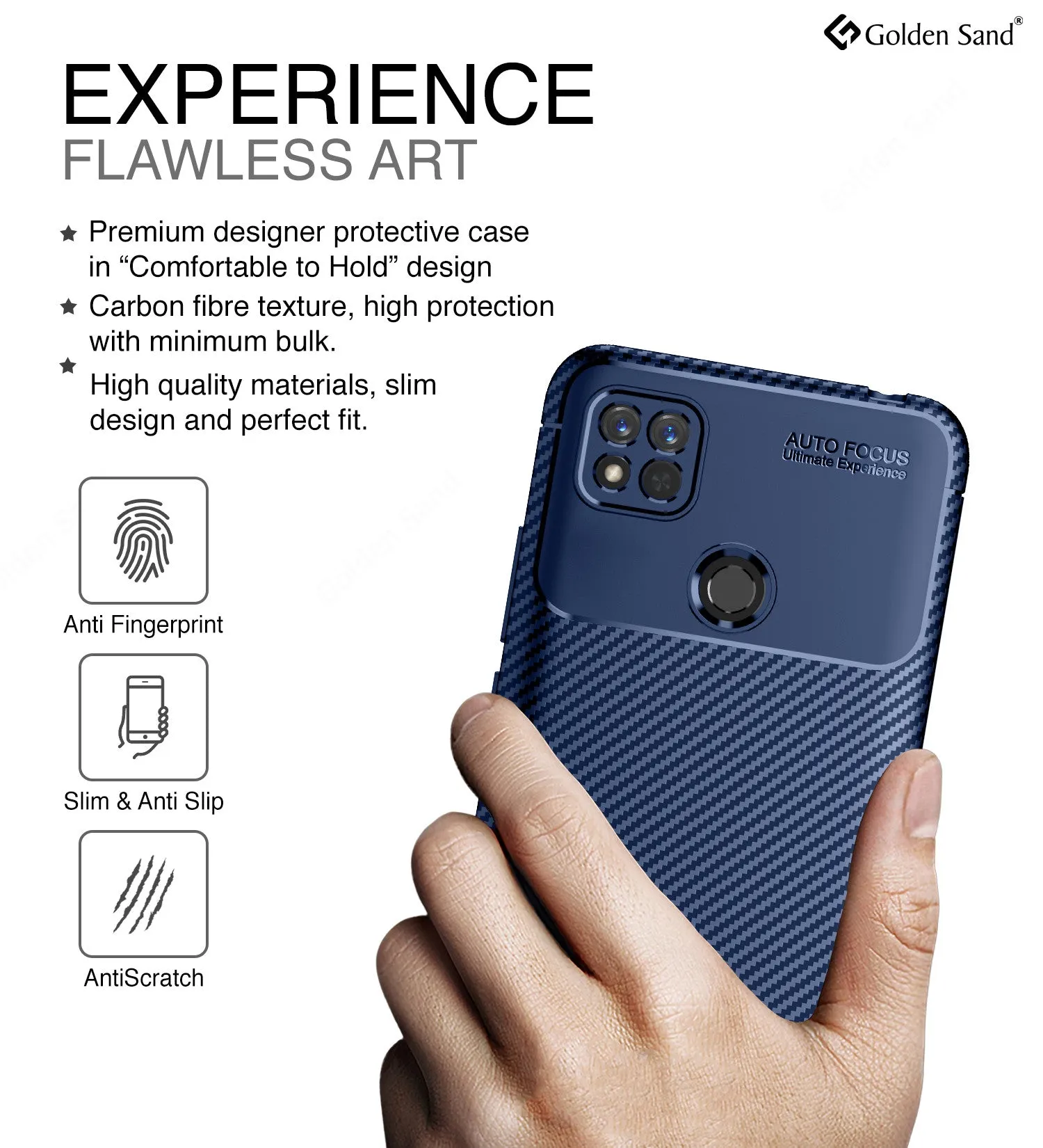 Aramid Fibre Series Shockproof Armor Back Cover for Redmi 10A, 6.53 inch, Blue