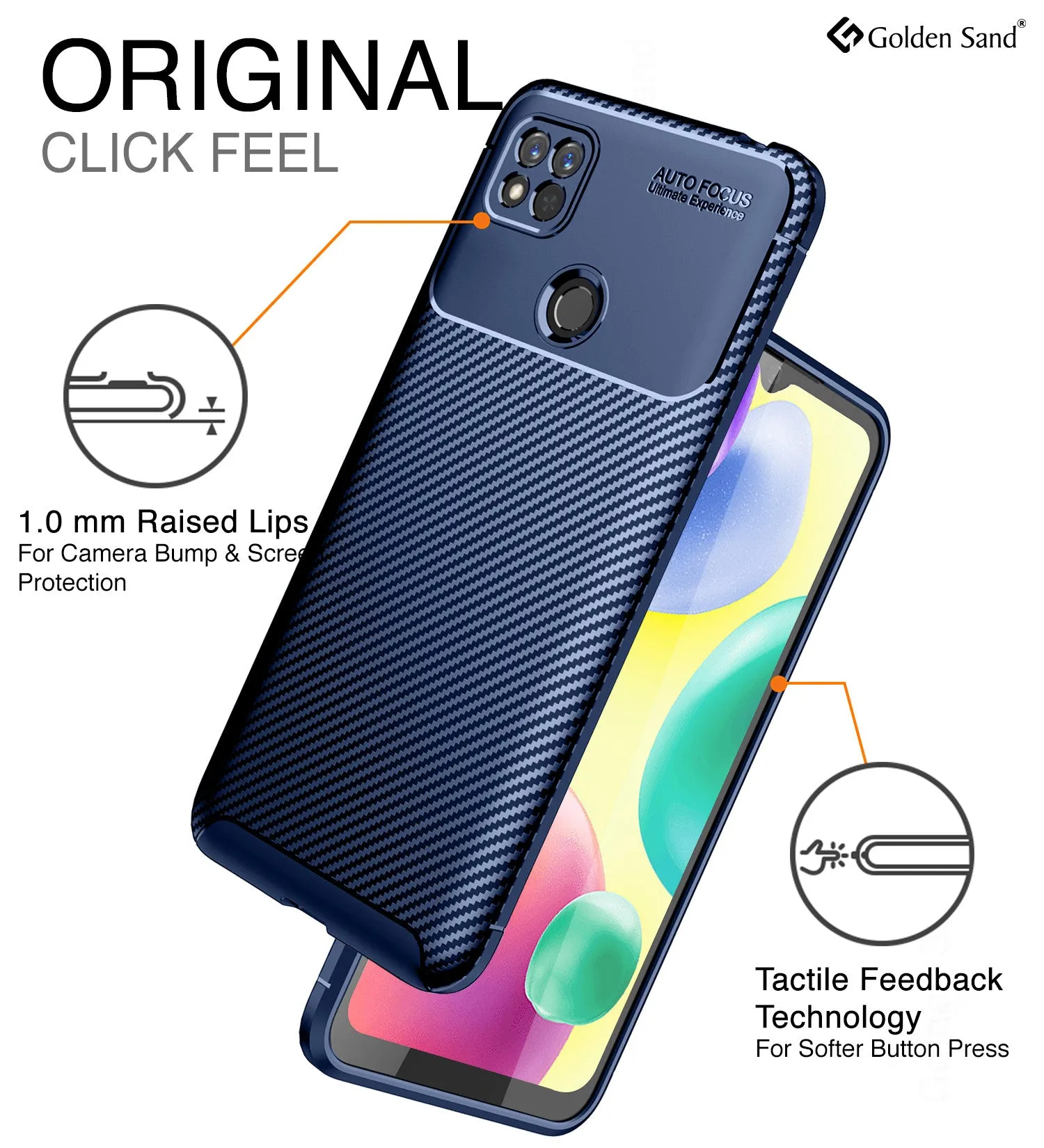 Aramid Fibre Series Shockproof Armor Back Cover for Redmi 10A, 6.53 inch, Blue