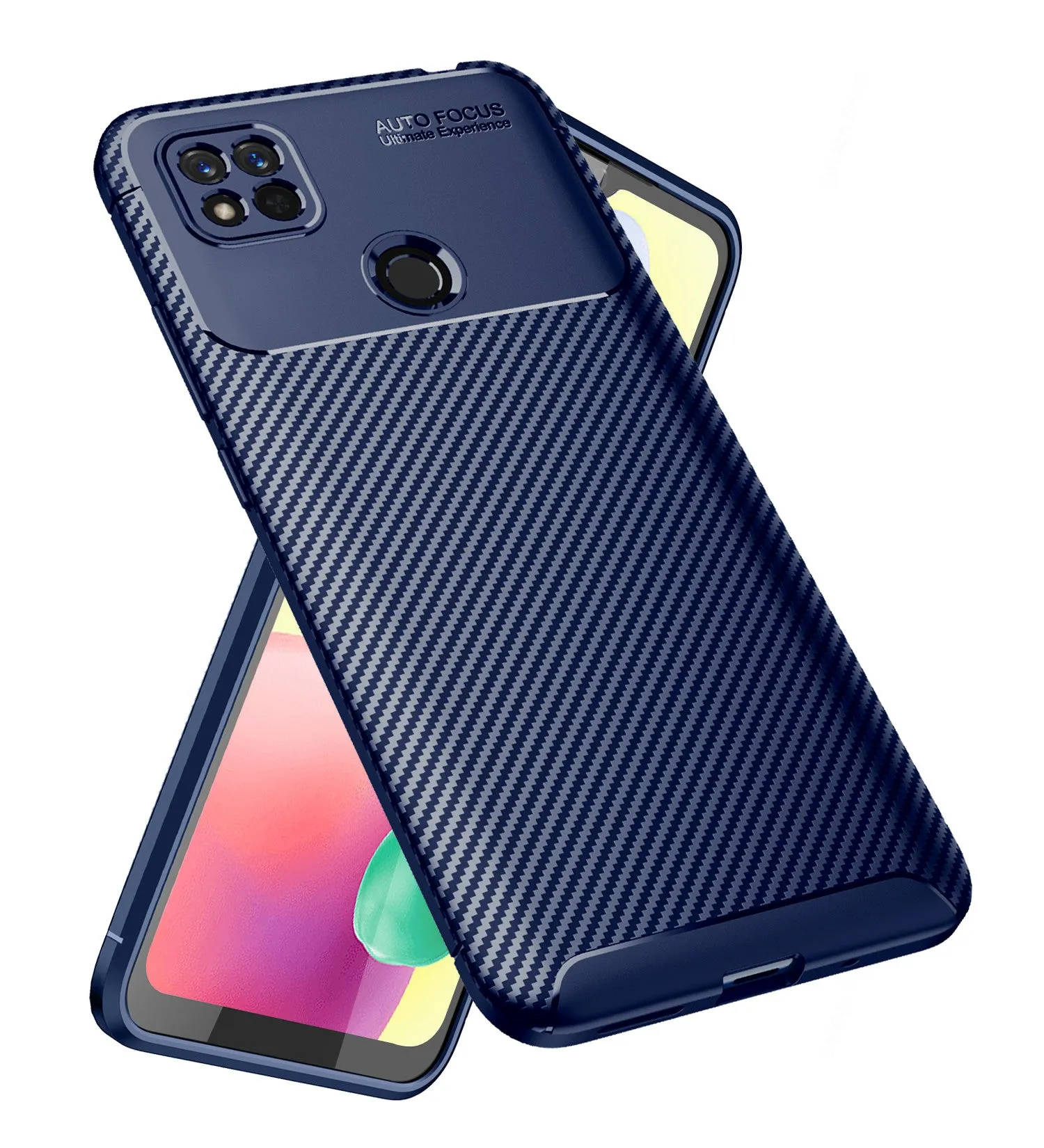 Aramid Fibre Series Shockproof Armor Back Cover for Redmi 10A, 6.53 inch, Blue