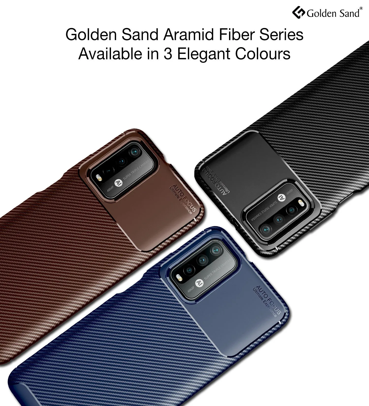 Aramid Fibre Series Shockproof Armor Back Cover for Redmi 9 Power, Blazing Blue