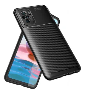 Aramid Fibre Series Shockproof Armor Back Cover for REDMI Note 11 SE, Xiaomi Redmi Note 10, Xiaomi Redmi Note 10S, 6.43 inch, Black