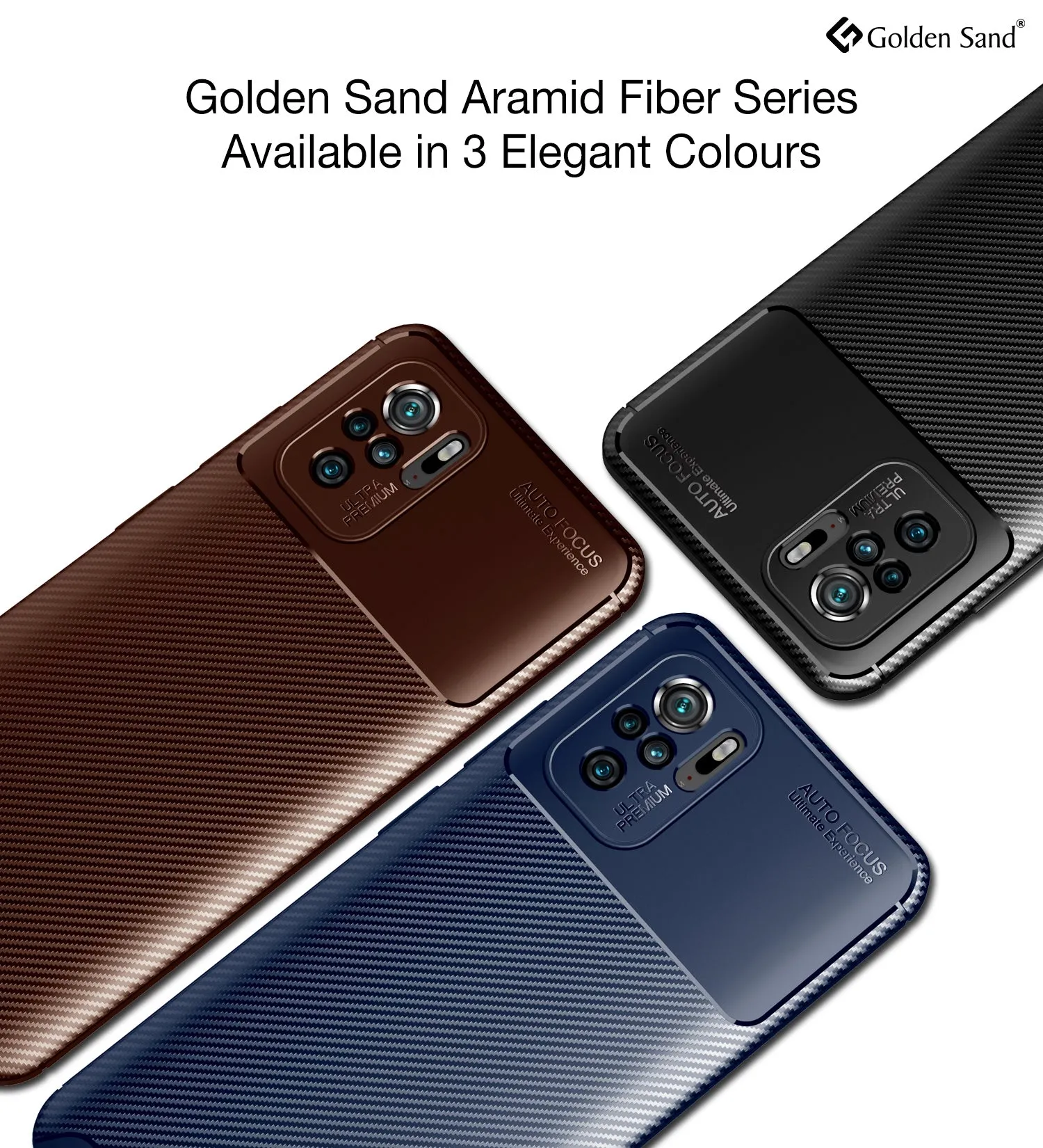 Aramid Fibre Series Shockproof Armor Back Cover for REDMI Note 11 SE, Xiaomi Redmi Note 10, Xiaomi Redmi Note 10S, 6.43 inch, Brown