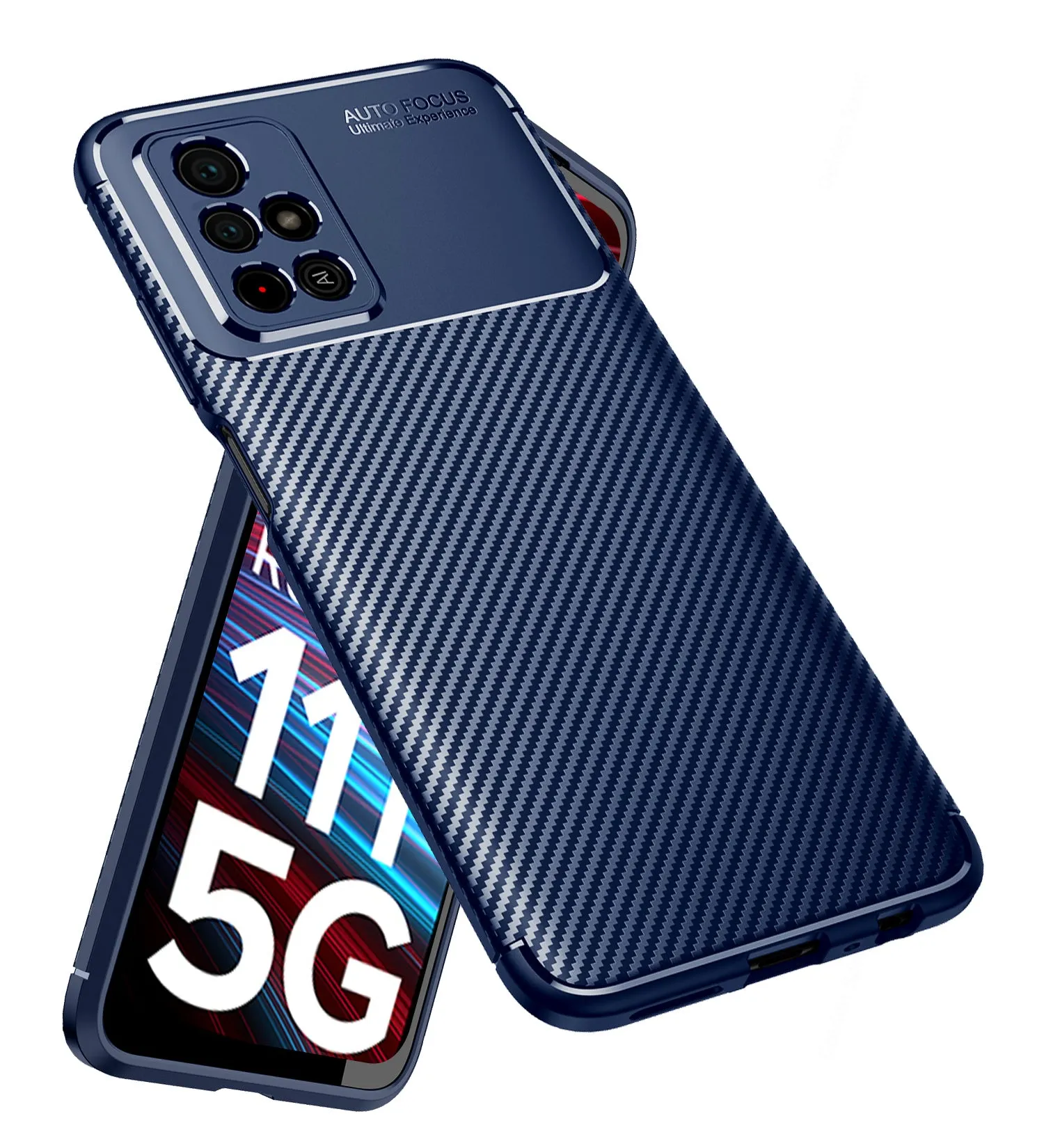 Aramid Fibre Series Shockproof Armor Back Cover for Redmi Note 11T 5G, Poco M4 Pro 5G, 6.6 inch, Blue