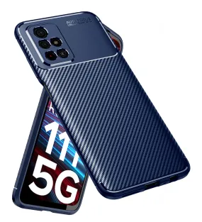 Aramid Fibre Series Shockproof Armor Back Cover for Redmi Note 11T 5G, Poco M4 Pro 5G, 6.6 inch, Blue