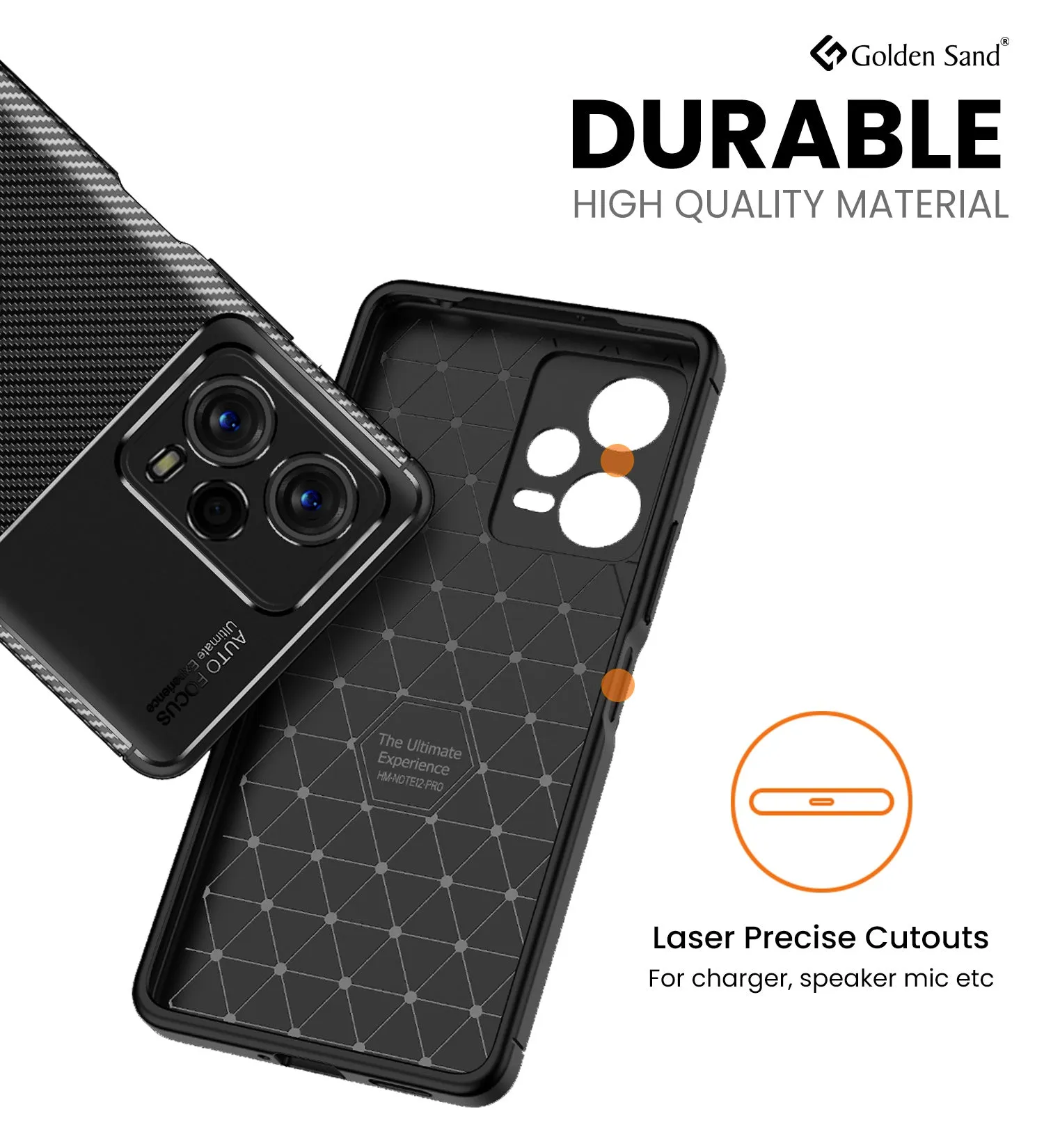 Aramid Fibre Series Shockproof Armor Back Cover for Redmi Note 12 5G, 6.67 inch, Black