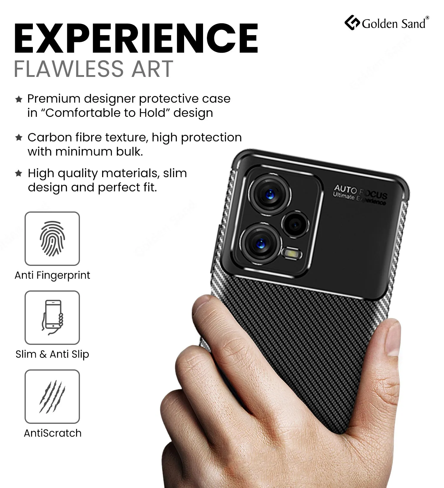 Aramid Fibre Series Shockproof Armor Back Cover for Redmi Note 12 Pro  Plus 5G, 6.67 inch, Black