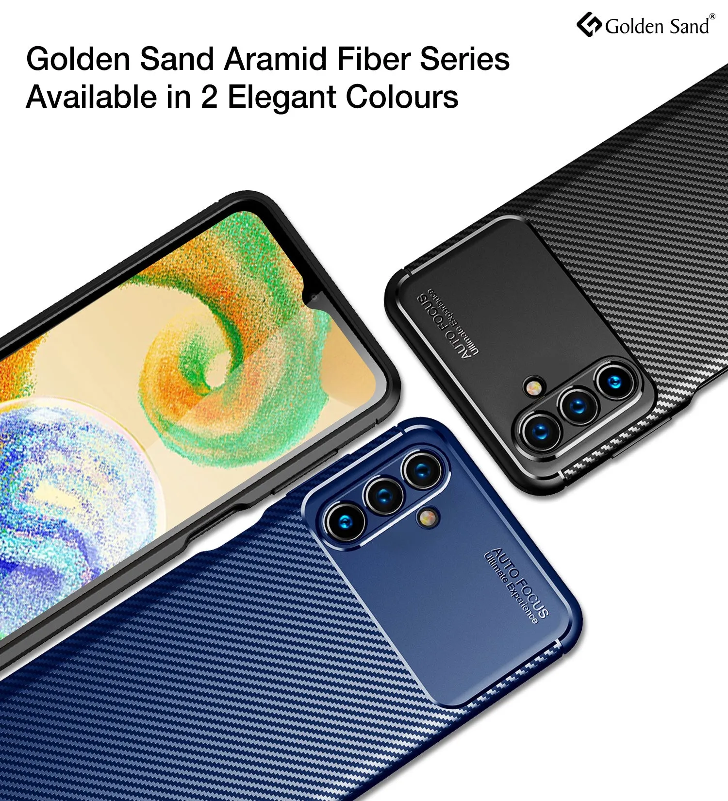 Aramid Fibre Series Shockproof Armor Back Cover for Samsung Galaxy A04s, 6.5 inch, Blue