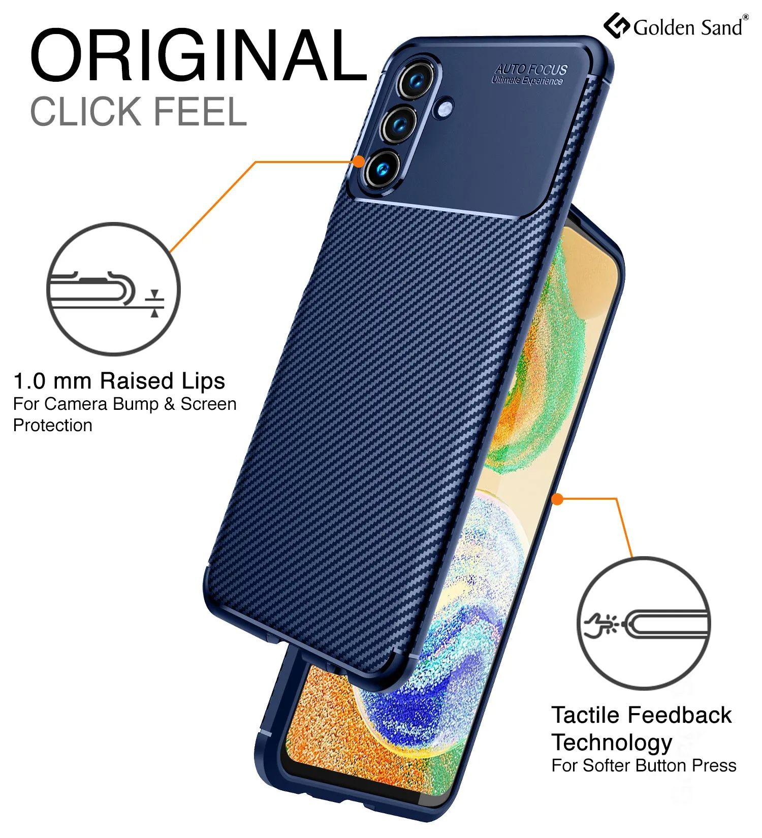 Aramid Fibre Series Shockproof Armor Back Cover for Samsung Galaxy A04s, 6.5 inch, Blue