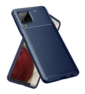 Aramid Fibre Series Shockproof Armor Back Cover for Samsung Galaxy A12, Samsung Galaxy M12, Samsung Galaxy F12, 6.5 inch, Blue