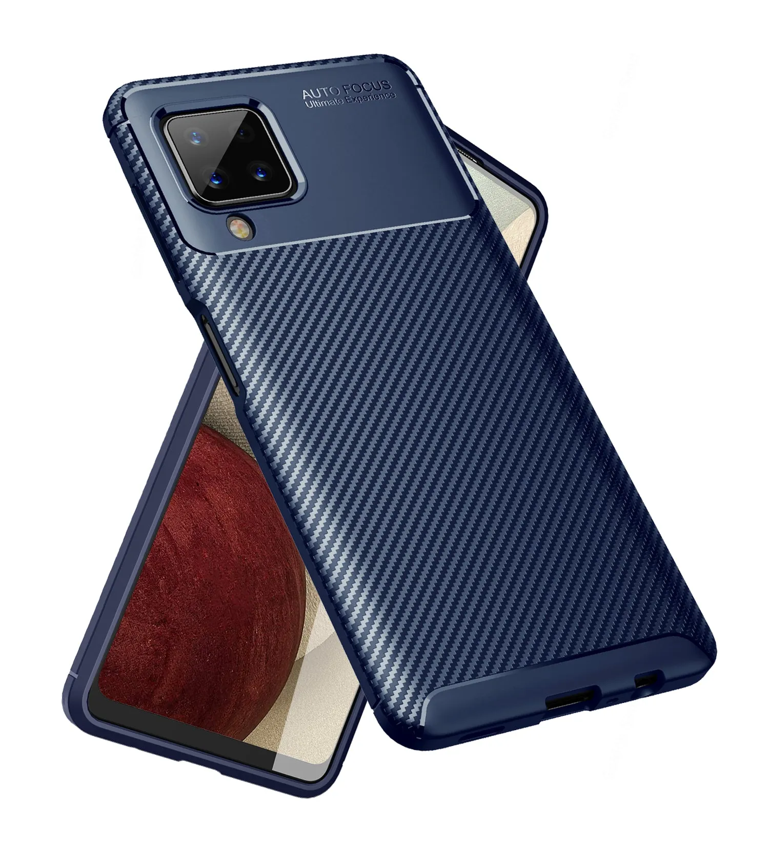 Aramid Fibre Series Shockproof Armor Back Cover for Samsung Galaxy A12, Samsung Galaxy M12, Samsung Galaxy F12, 6.5 inch, Blue