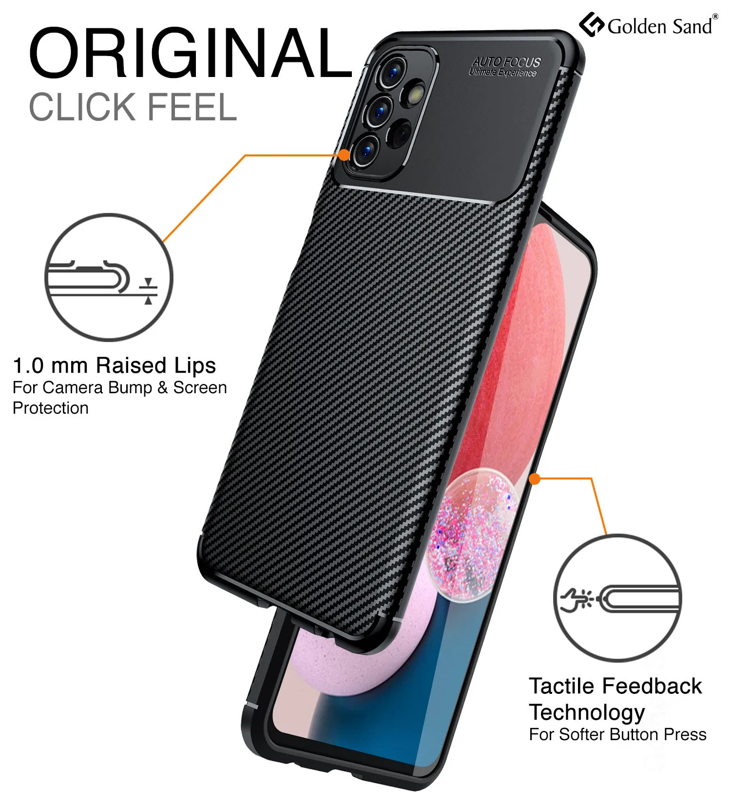 Aramid Fibre Series Shockproof Armor Back Cover for Samsung Galaxy A13 4G, 6.6 inch, Black