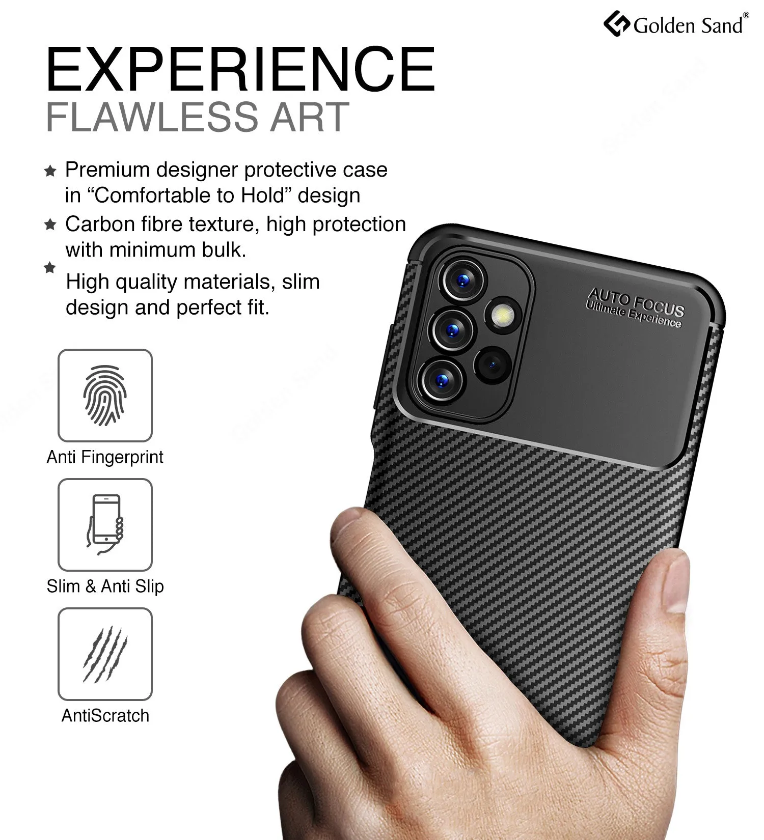 Aramid Fibre Series Shockproof Armor Back Cover for Samsung Galaxy A13 4G, 6.6 inch, Black