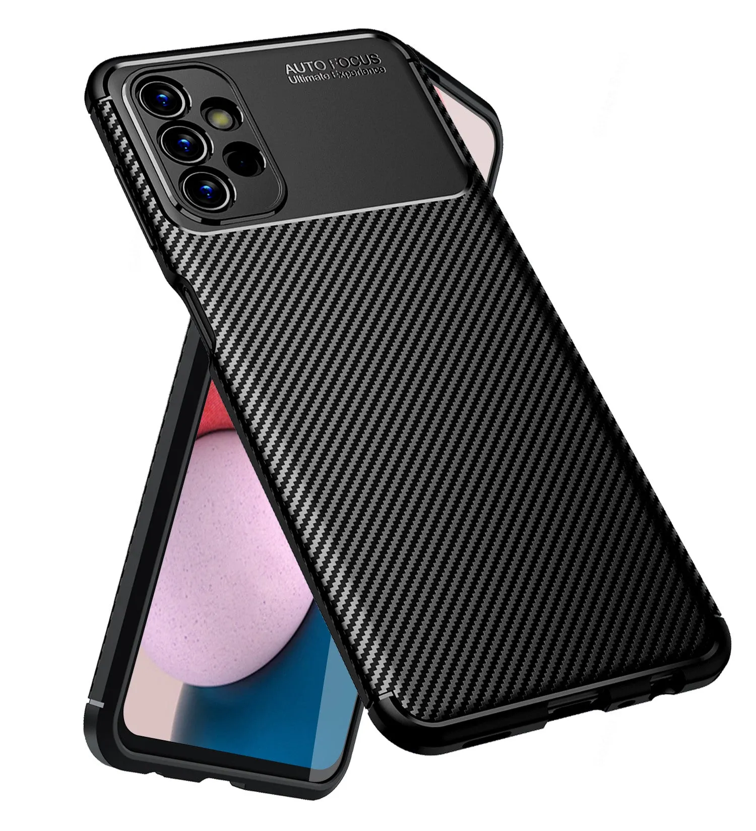 Aramid Fibre Series Shockproof Armor Back Cover for Samsung Galaxy A13 4G, 6.6 inch, Black