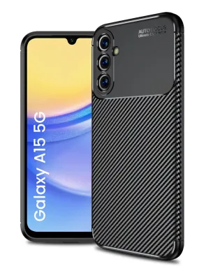 Aramid Fibre Series Shockproof Armor Back Cover for Samsung Galaxy A15 5G, Samsung Galaxy F15 5G, 6.5 inch, Black