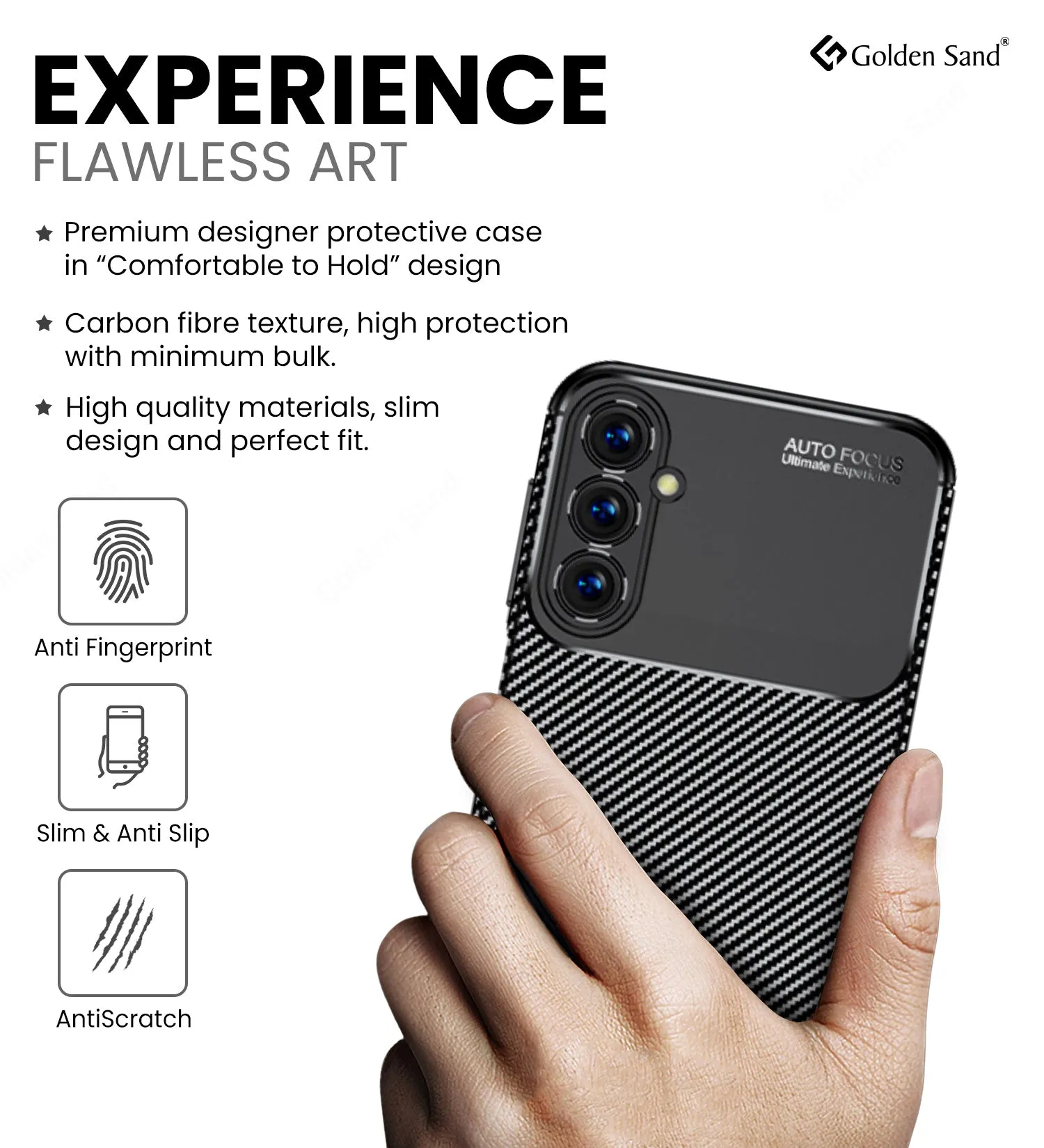 Aramid Fibre Series Shockproof Armor Back Cover for Samsung Galaxy A15 5G, Samsung Galaxy F15 5G, 6.5 inch, Black