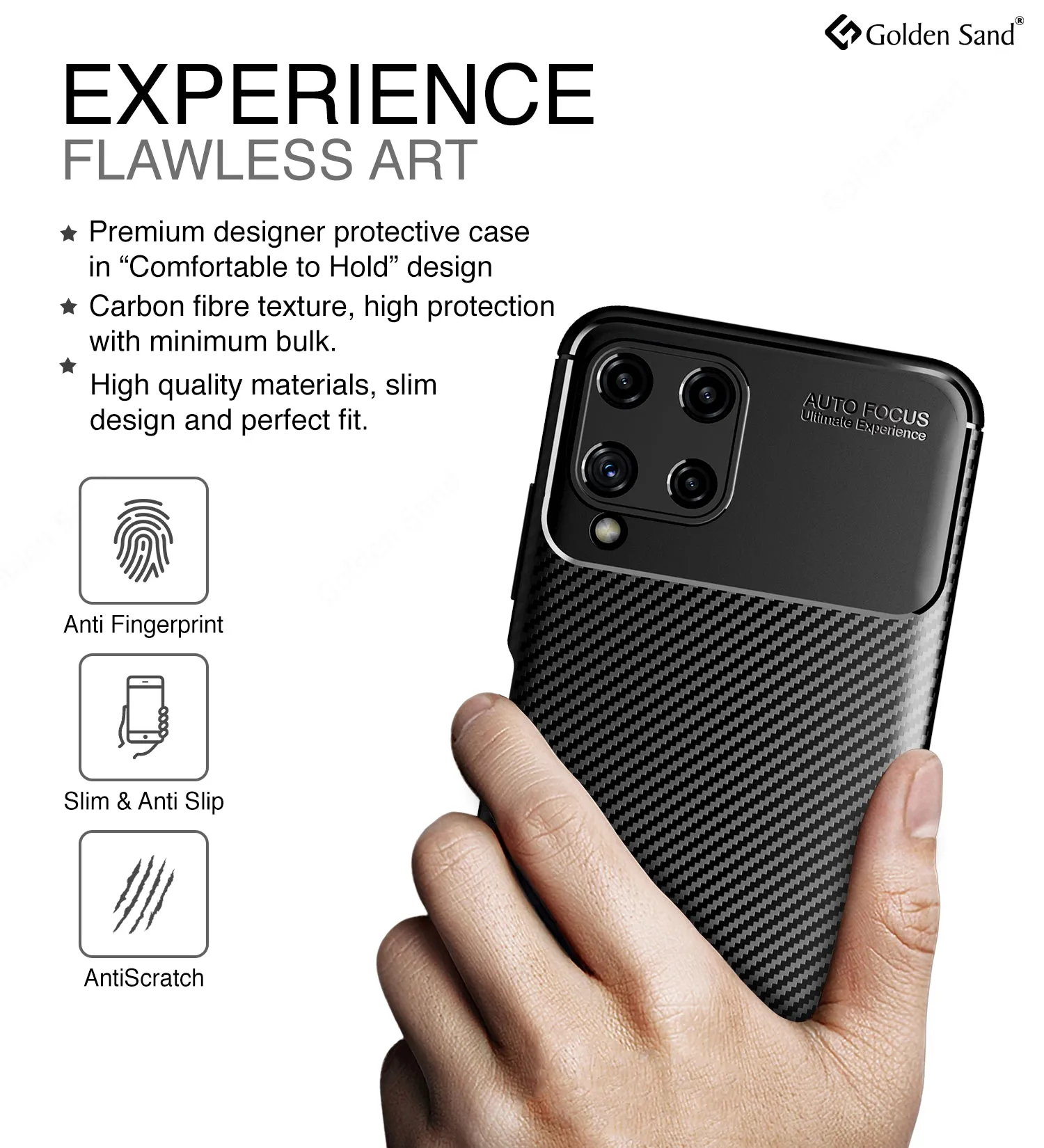 Aramid Fibre Series Shockproof Armor Back Cover for Samsung Galaxy A22, 6.4 inch, Black