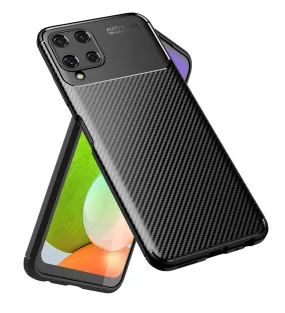 Aramid Fibre Series Shockproof Armor Back Cover for Samsung Galaxy A22, 6.4 inch, Black
