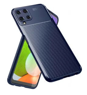 Aramid Fibre Series Shockproof Armor Back Cover for Samsung Galaxy A22, 6.4 inch, Blue