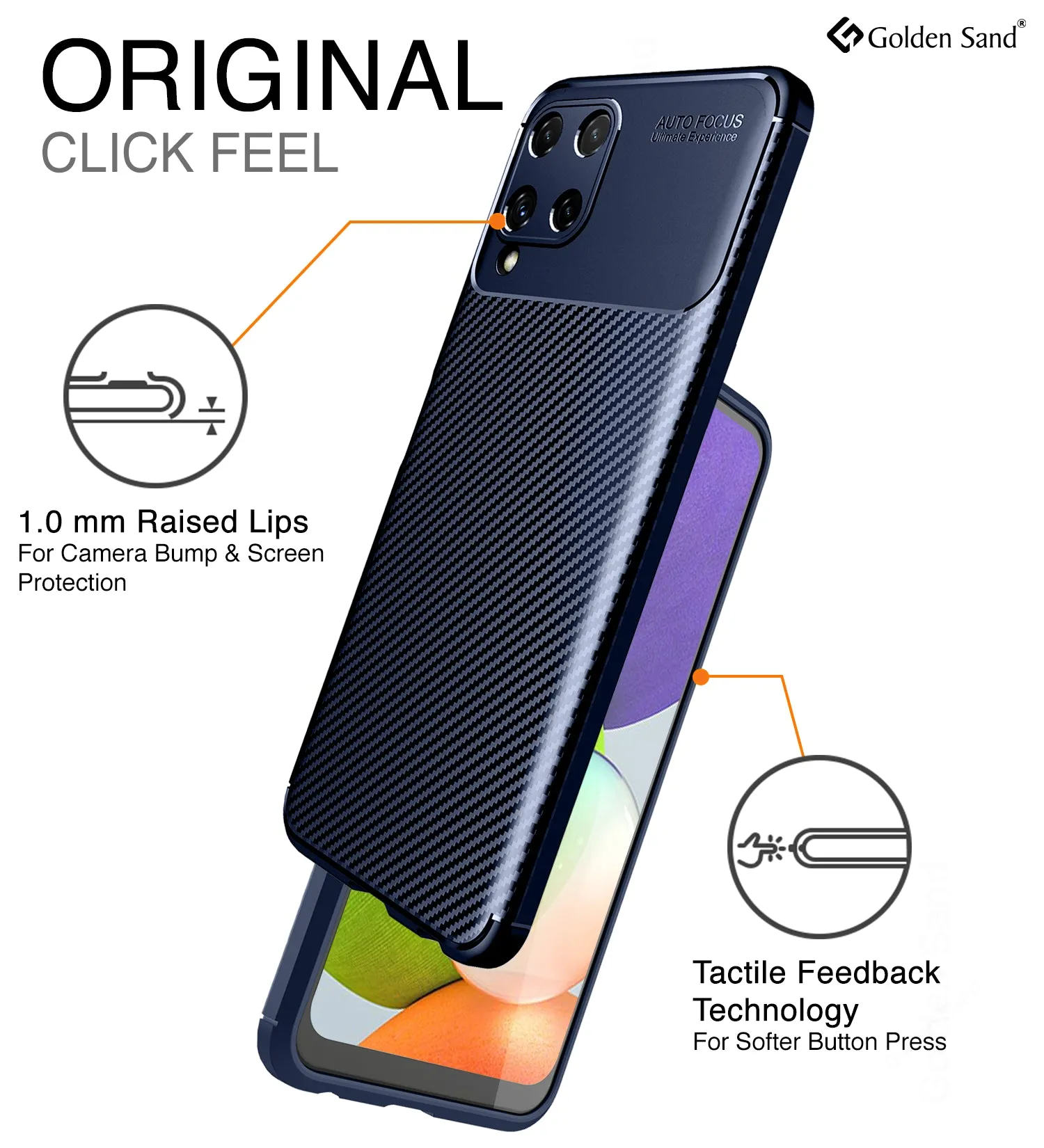 Aramid Fibre Series Shockproof Armor Back Cover for Samsung Galaxy A22, 6.4 inch, Blue