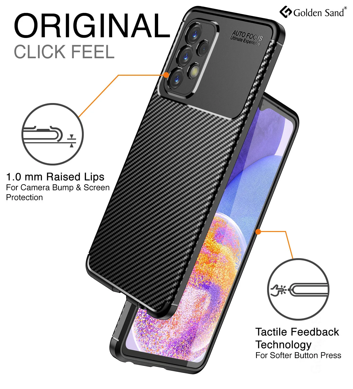 Aramid Fibre Series Shockproof Armor Back Cover for Samsung Galaxy A23 5G, Samsung Galaxy A23 4G, 6.6 inch, Black
