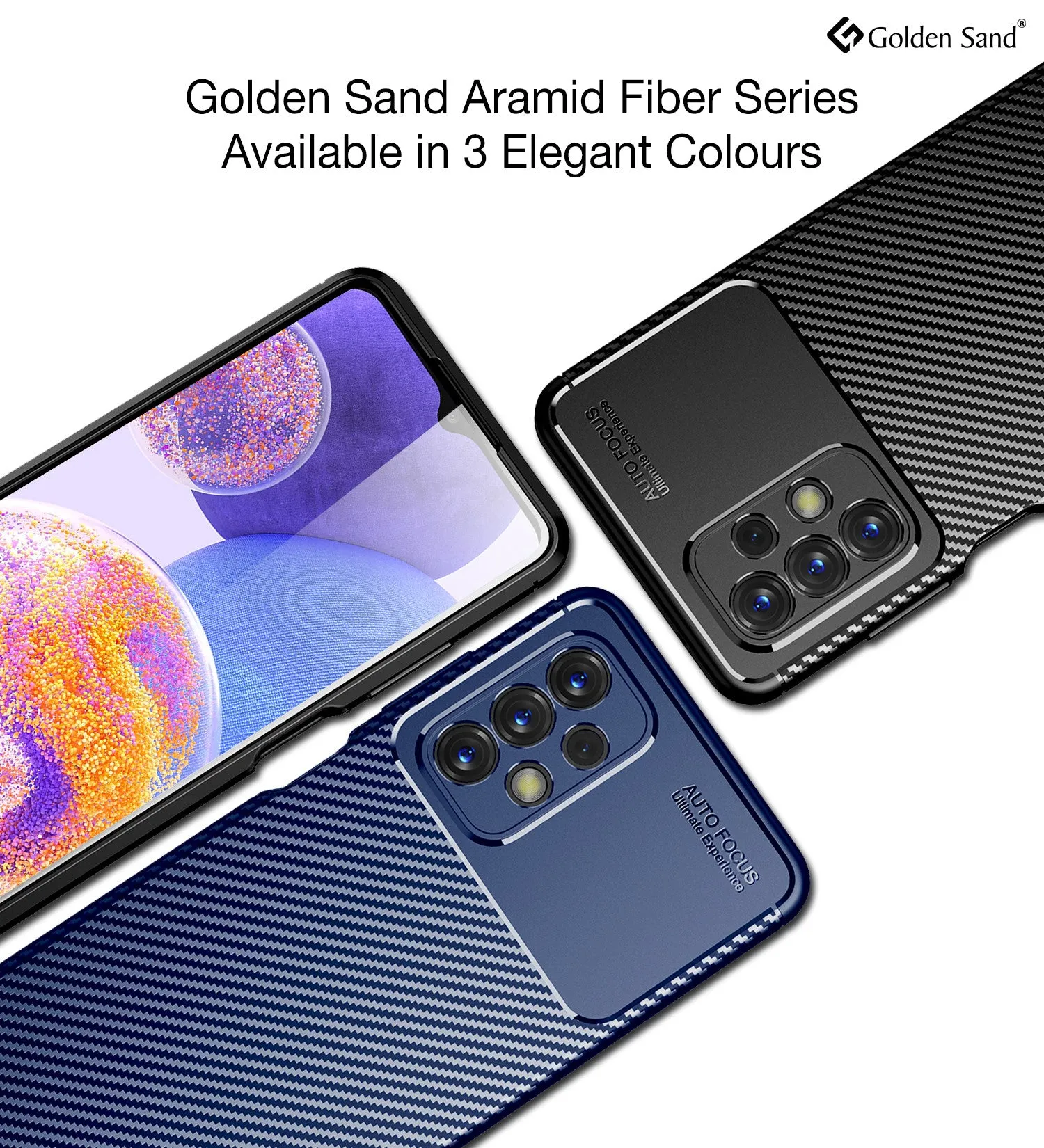 Aramid Fibre Series Shockproof Armor Back Cover for Samsung Galaxy A23 5G, Samsung Galaxy A23 4G, 6.6 inch, Black