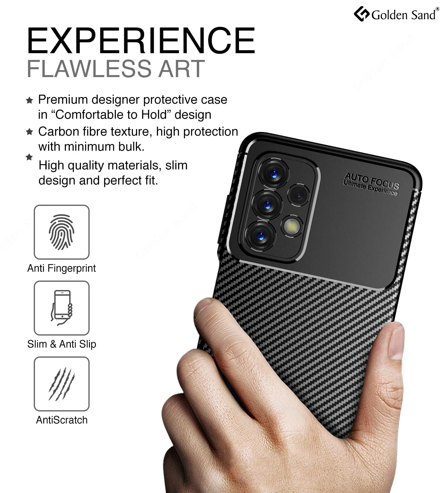 Aramid Fibre Series Shockproof Armor Back Cover for Samsung Galaxy A23 5G, Samsung Galaxy A23 4G, 6.6 inch, Black