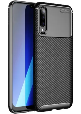 Aramid Fibre Series Shockproof Armor Back Cover for Samsung Galaxy A50s, A50, A30s 6.4 inch, Black