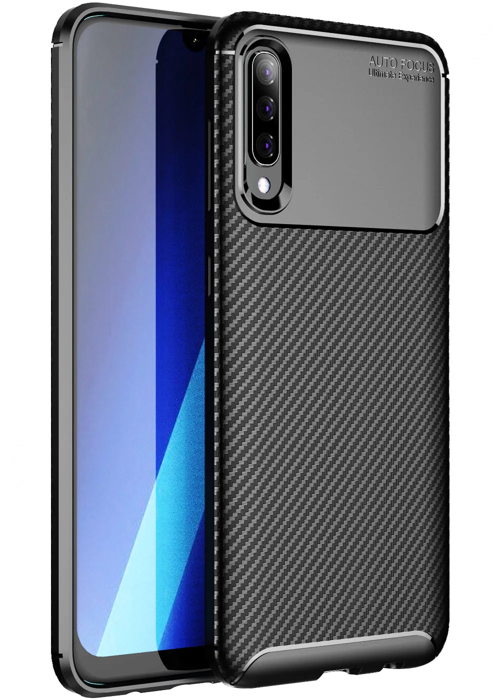 Aramid Fibre Series Shockproof Armor Back Cover for Samsung Galaxy A50s, A50, A30s 6.4 inch, Black