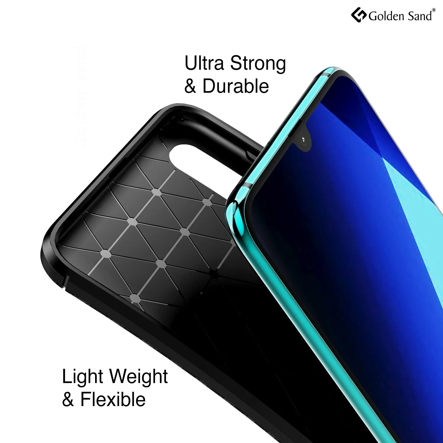 Aramid Fibre Series Shockproof Armor Back Cover for Samsung Galaxy A50s, A50, A30s 6.4 inch, Black
