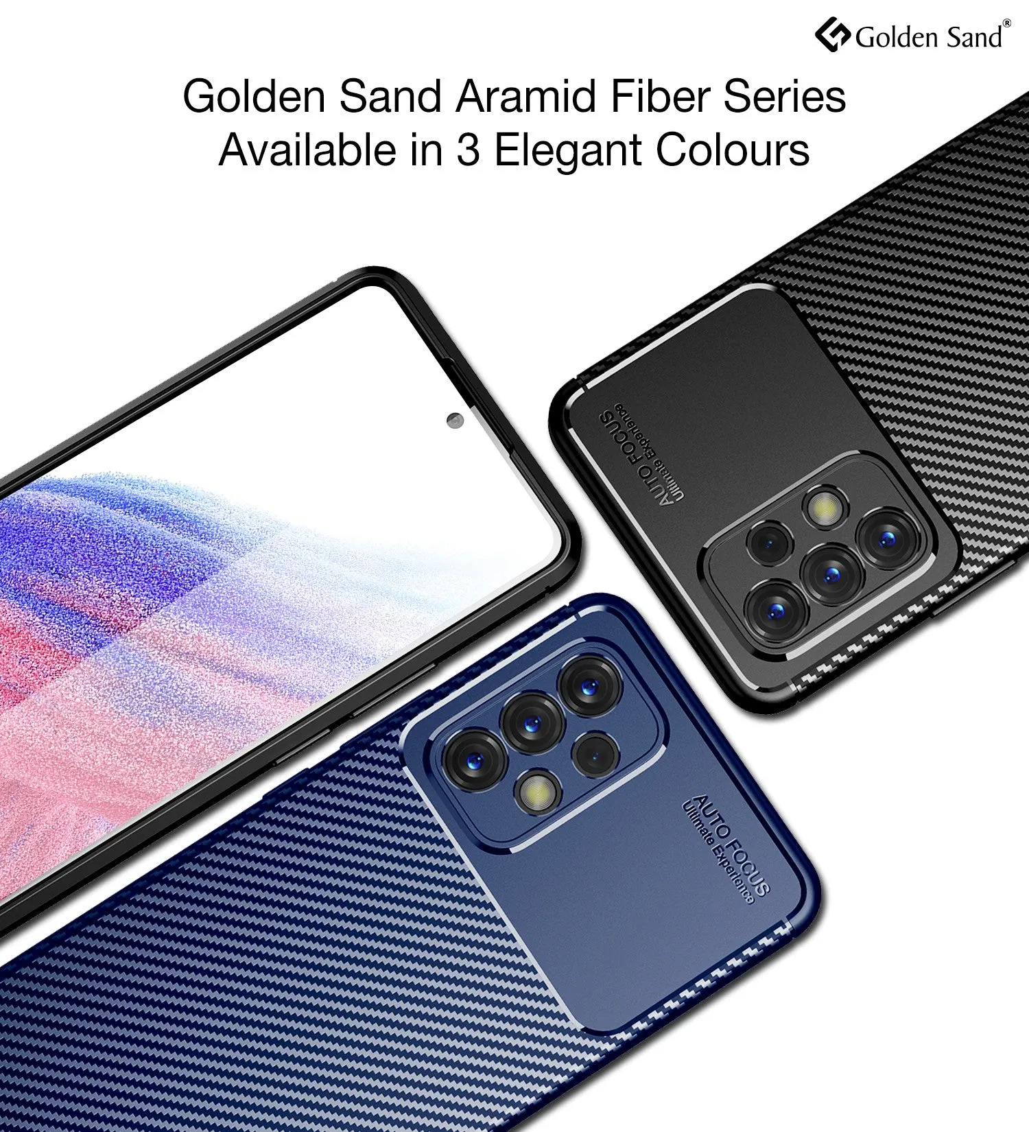 Aramid Fibre Series Shockproof Armor Back Cover for Samsung Galaxy A53 5G, 6.5 inch, Blue