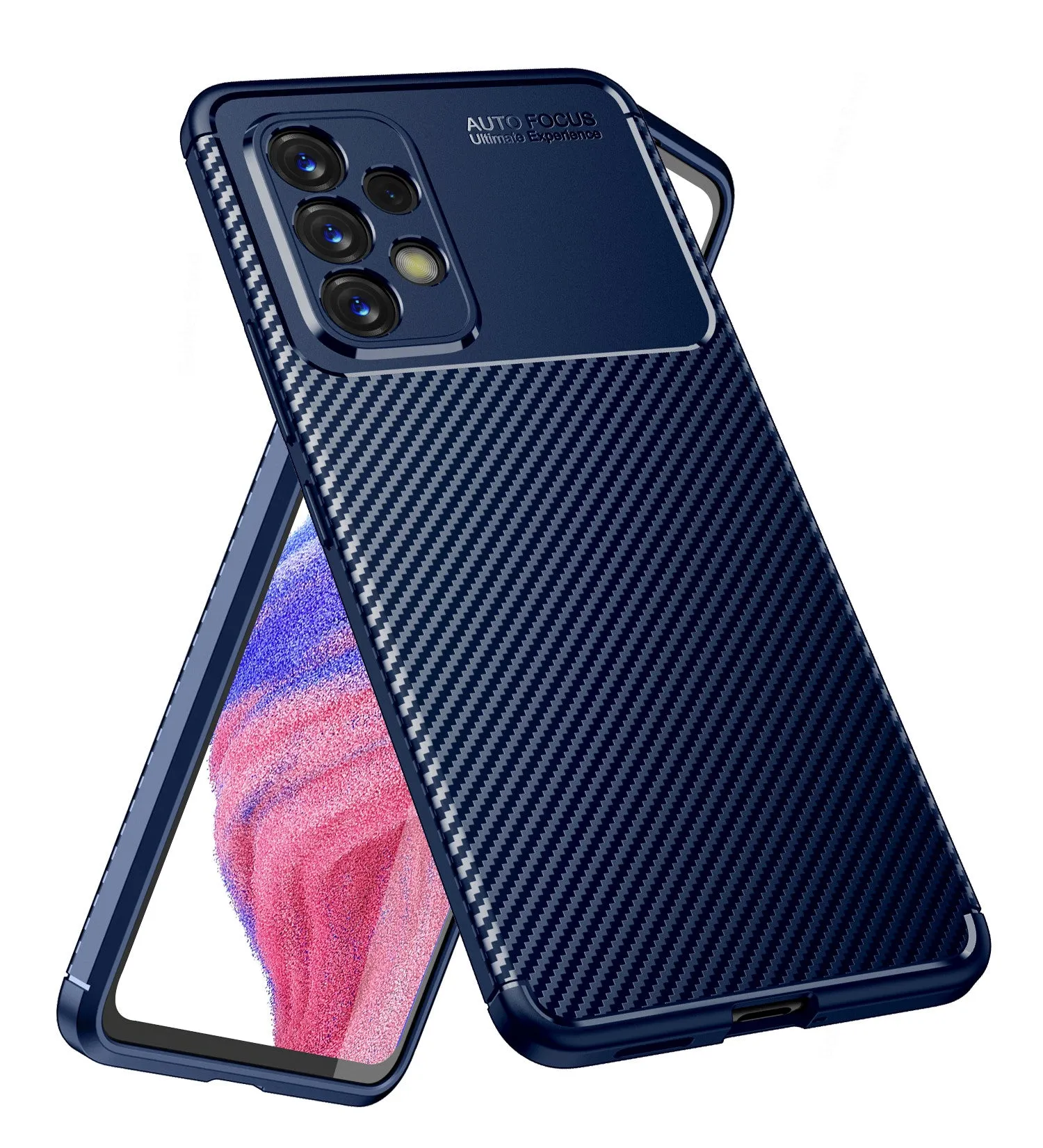Aramid Fibre Series Shockproof Armor Back Cover for Samsung Galaxy A53 5G, 6.5 inch, Blue