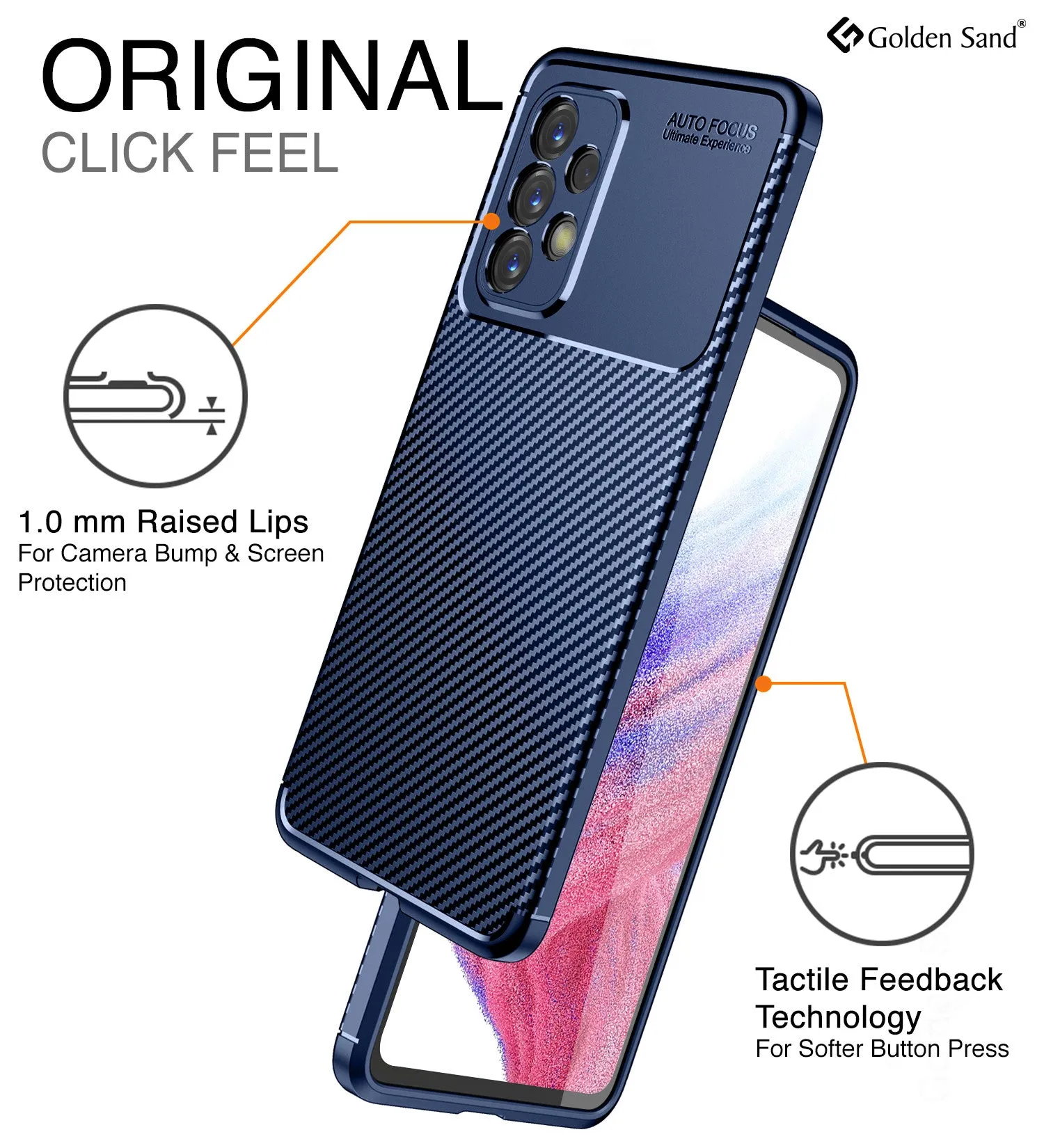 Aramid Fibre Series Shockproof Armor Back Cover for Samsung Galaxy A53 5G, 6.5 inch, Blue
