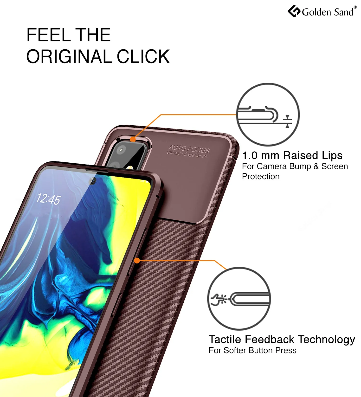 Aramid Fibre Series Shockproof Armor Back Cover for Samsung Galaxy A71 6.7 inch, Brown