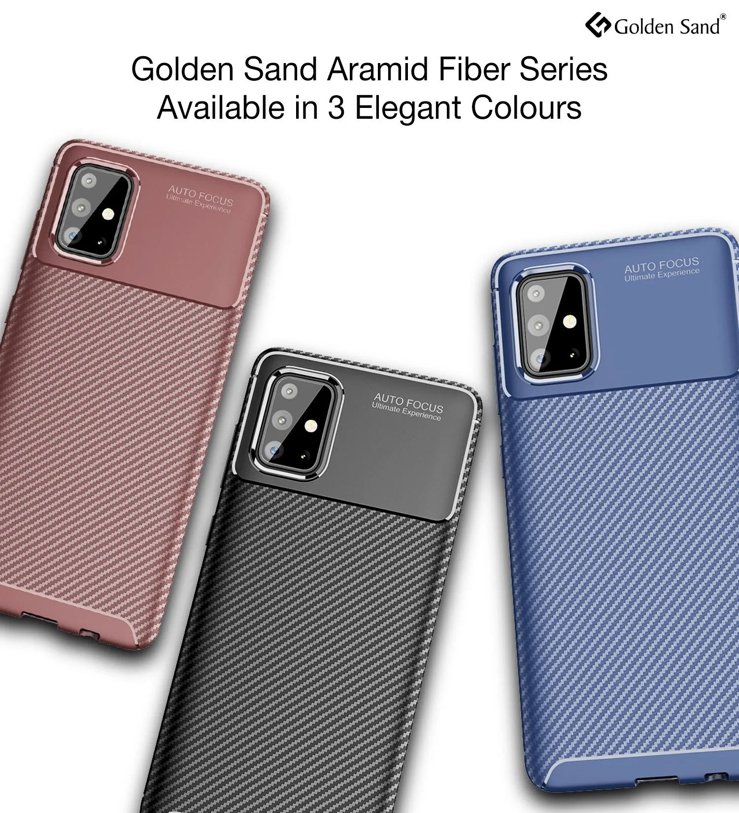 Aramid Fibre Series Shockproof Armor Back Cover for Samsung Galaxy A71 6.7 inch, Brown