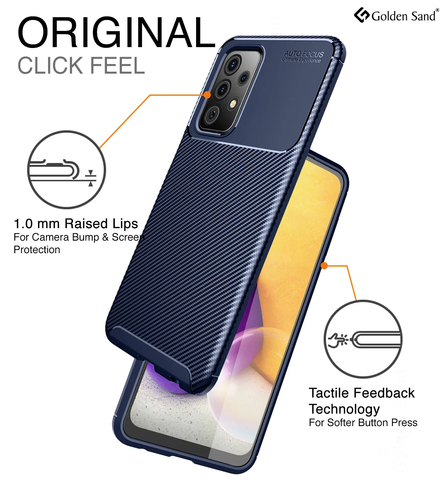Aramid Fibre Series Shockproof Armor Back Cover for Samsung Galaxy A72, 6.7 inch, Blue
